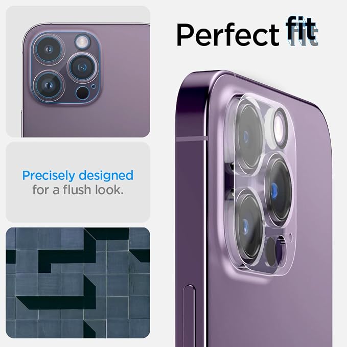 iPhone 16 Pro/Pro Max / 15 Pro/15 Pro ile Uyumlu Kamera Lens Camı Koruyucu GLAS.tR Optik (2 Adet) Şeffaf - AGL05761 (Spigen TR Garantili) - Görsel 4