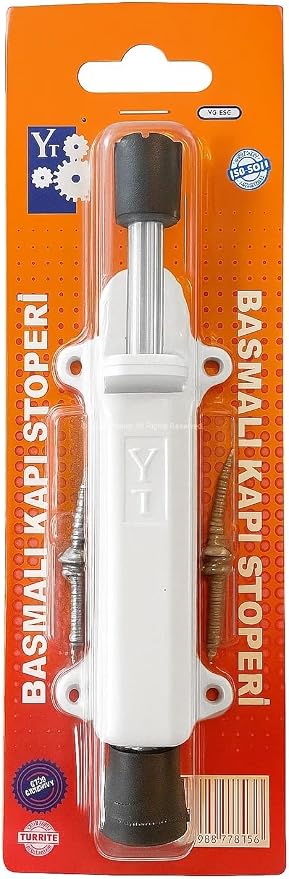 Kapı Stoperi, 4 Vida Dahil, Dayanıklı Metal, Kolay Montajlı, Modern Tasarımlı Kapı Tutucu, Estetik ve Ergonomik İç Mekan Aksesuarı (Beyaz) - Görsel 4