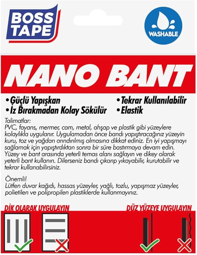Tape Tarafli Nano Bant, 19 mm x 3 mt Boyut, Seffaf Çift - Görsel 4