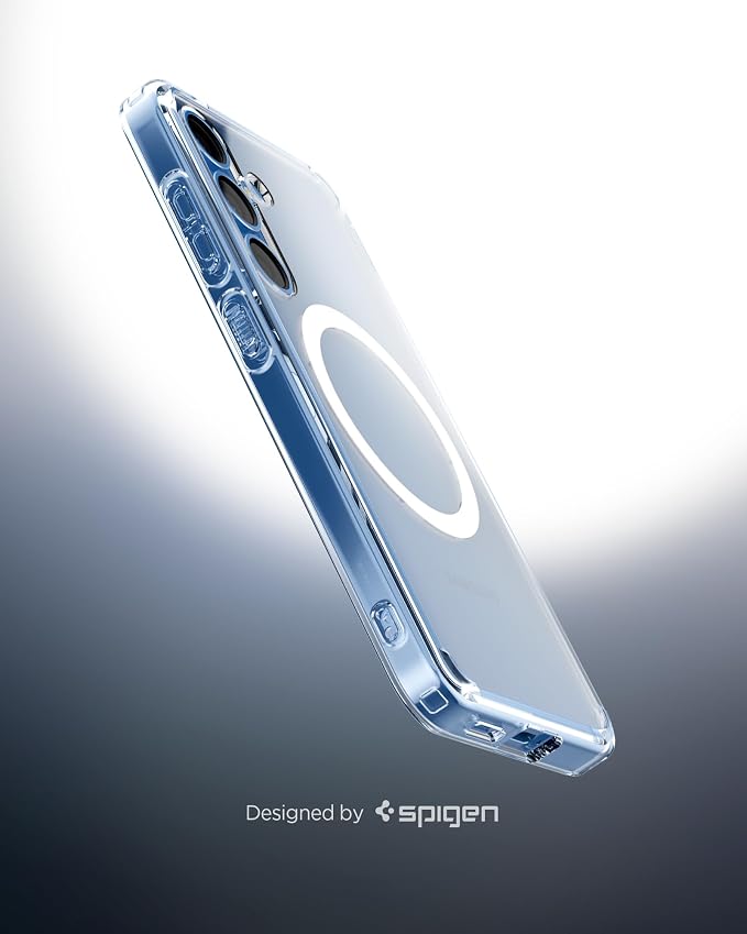 Galaxy S25 ile Uyumlu Magnet Kılıf Ultra Hybrid Mag Fit Sararmaya Dayanıklı Beyaz Şeffaf Kapak - ACS09002 (Spigen TR Garantili) - Görsel 5