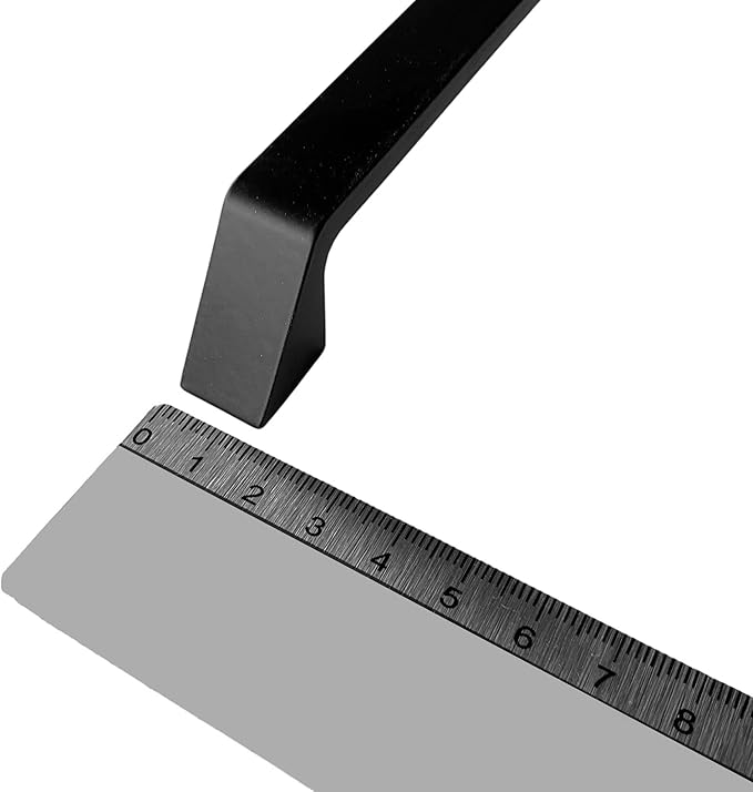 ve Banyo Dolabı Kapakları ve Çekmeceler için Metal Kulp Paslanmaz Alüminyum Mobilya Dolap Kulbu 192mm Mat Siyah 2 Adet - Görsel 5