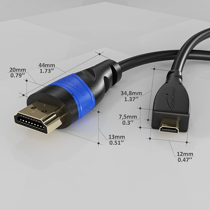 – micro-HDMI kablosu – 2m – 4K@60Hz, çift yönlü - Görsel 5