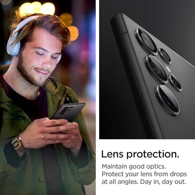 Galaxy S24 Ultra ile Uyumlu Kolay Kurulum Kamera Lens Camı Koruyucu GLAS.tR EZ Fit Optik Pro (2 Adet) Siyah - AGL07425 (Spigen TR Garantili) - Görsel 3