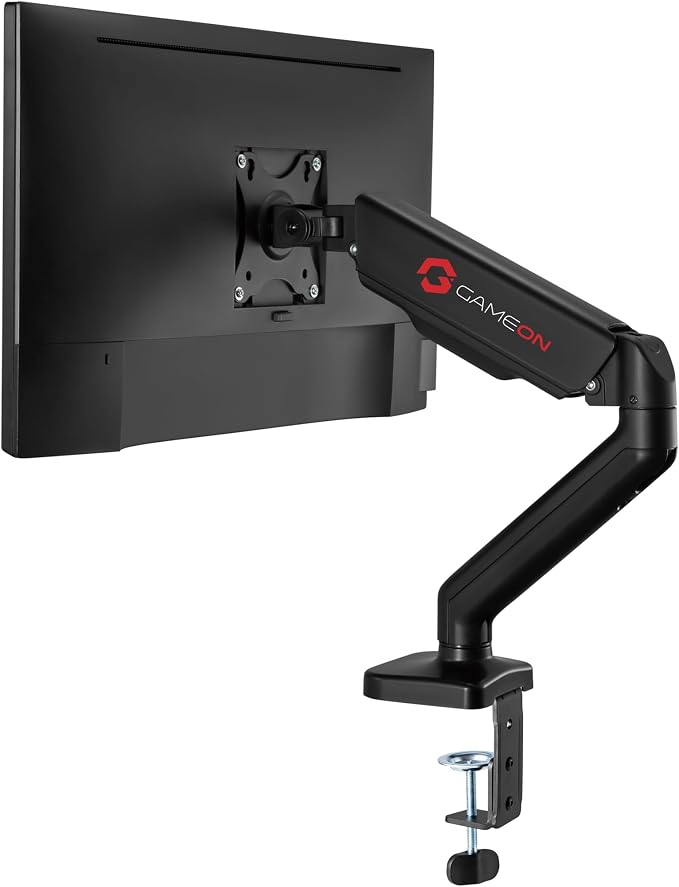 GO-5336 Tek Monitör Kolu, Gaz Yayı Destekli Ayarlanabilir Stand, 43 ila 81 cm Ekranlara Uygun, 9 KG Yük Kapasitesi, Kablo Yönetimi - Siyah - Görsel 4