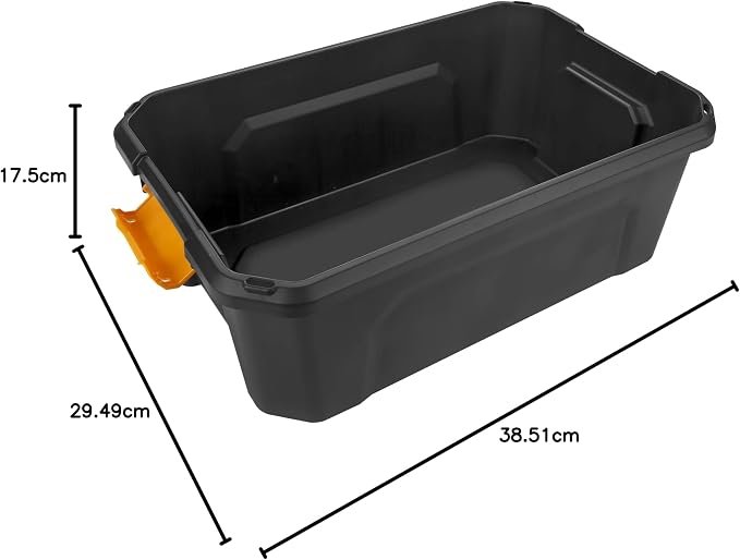 Bag 12 L Kapaklı Saklama Kutusu, Plastik Depolama ve Düzenleme Kutusu, Kilitlenebilir Çok Amaçlı Eşya Saklama Kabı, Ev Ofis Dolap ve Kiler Kullanımı, ASR-4033 - Görsel 5