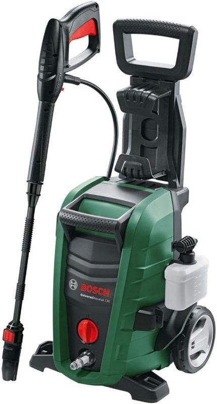 UniversalAquatak 130 yüksek basınçlı temizleyici (3'ü 1 arada başlık, köpük başlığı, şeffaf su filtresi, 6 m hortum, 5 m kablo, 1700 Watt, basınç: 130 bar, maks. Basma miktarı: 380 l/sa)