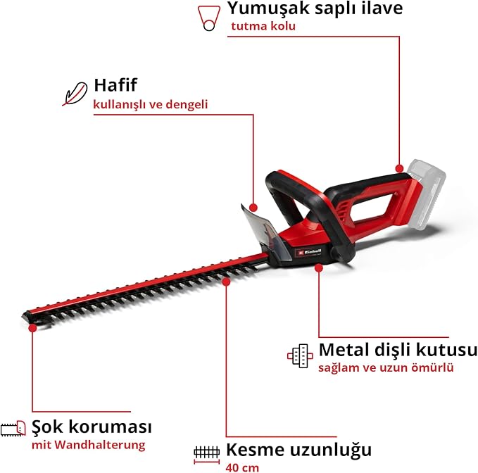 Akülü Çit Budama Makinesi GC-CH 18/40 Li Solo 3410940 - Görsel 3