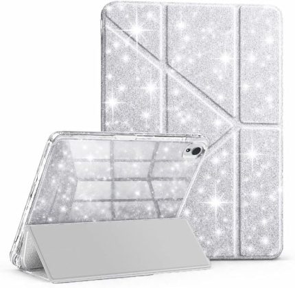 Samsung Galaxy Tab S10 FE+ Plus 13.1inç ile uyumlu Kılıf Grafiti Şeffaf Kalem Bölmeli X620 X626 Gümüş