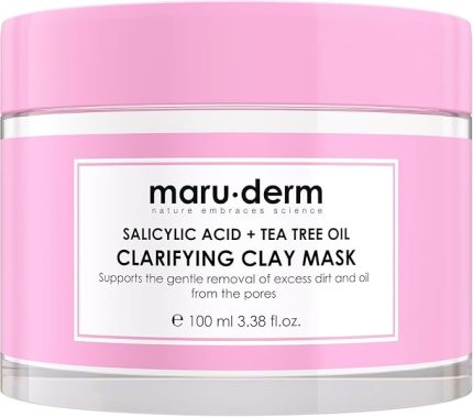 Salisilik Asit + Çay Ağacı Yağı Kil Maskesi – Siyah Nokta ve Gözenek Görünümü Karşıtı Arındırıcı Vegan Yüz Maskesi, 100 ML