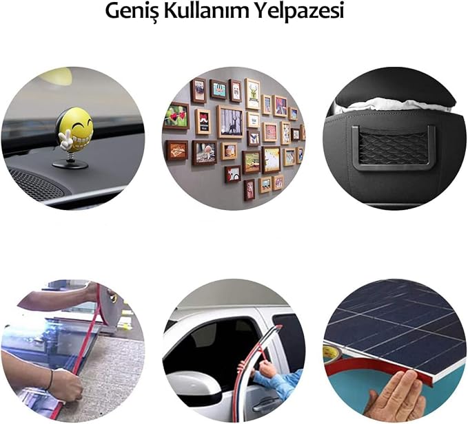 Taraflı Bant Şeffaf Silikonlu Su Geçirmez Akrilik Montaj Bandı Çerçeve Resim Montaj Bandı (10mmx5metre) - Görsel 2