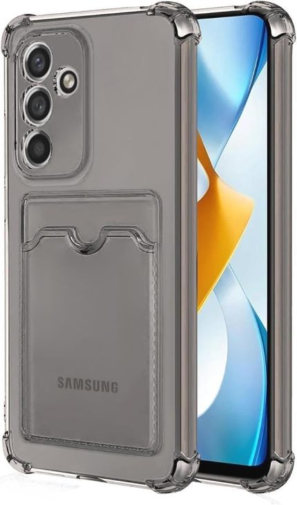 Samsung Galaxy S23 FE Card Slot Shock için Kılıf Füme [Galaxy S23 FE ile Uyumlu Kılıf - Füme]