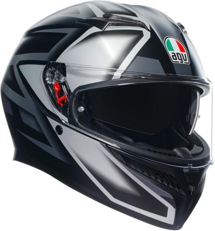 K3 Motosiklet Kaskı Kapalı Kask Compound Matt Black Grey XS
