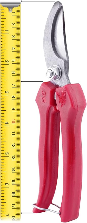 Akman Bağ Bahçe Budama Makası Eğri Uçlu – Ergonomik Saplı Çelik Bıçaklı Bahçe Budama Makası, Bitki Üzüm Narenciye Dal Kesme, Bonsai Kesiciler ve El Aleti - Görsel 4