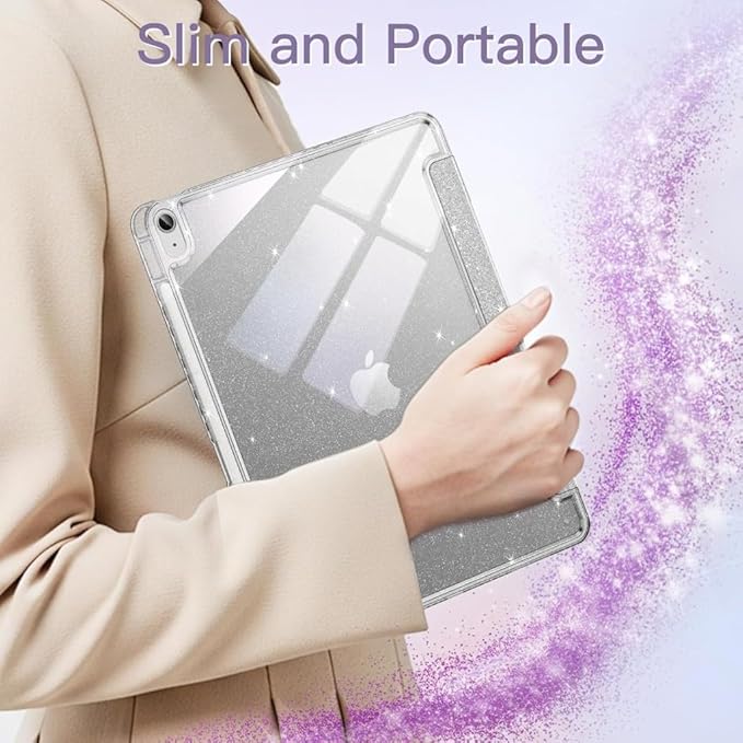 Samsung Galaxy Tab S10 FE+ Plus 13.1inç ile uyumlu Kılıf Grafiti Şeffaf Kalem Bölmeli X620 X626 Gümüş - Görsel 5
