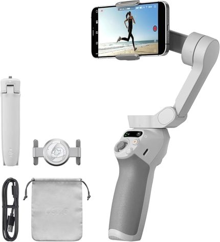 OSMO Mobile SE akıllı telefon gimbal, 3 eksenli sabitleme, kullanışlı ve katlanabilir, ShotGuides'li Android ve iPhone gimbal, ActiveTrack 5.0 özellikli akıllı telefon gimbal, vlog sabitleyici | 3 Eksenli Stabilizasyon, Manyetik Hızlı Bırakma Telefon Kelepçesi, Katlanabilir, Taşınabilir Tasarım, Activetrack Desteği