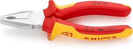 Kombine Pense, Krom Kaplama, Çok Bileşenli Manşonlarla Izole Edilmiş, Vde-Testli 160 mm 03 06 160