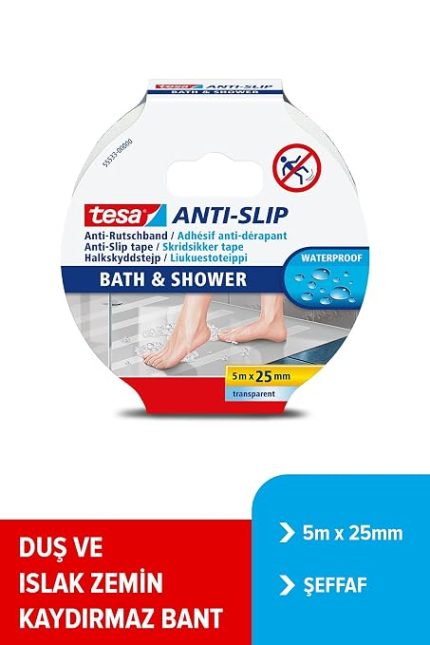 Kaydırmaz Bant (Banyo Için Kaydırmaz Bant) 25mm X 5mt Islak Zemin 55533-00002-11