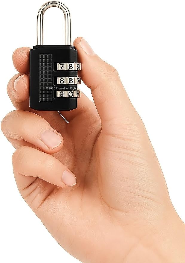 Şifreli Mini Asma Kilit 5.5 cm Dayanıklı Çanta Valiz ve Dolap Kilidi Seyahat İçin Güvenli Kullanım (1 Adet) - Görsel 4