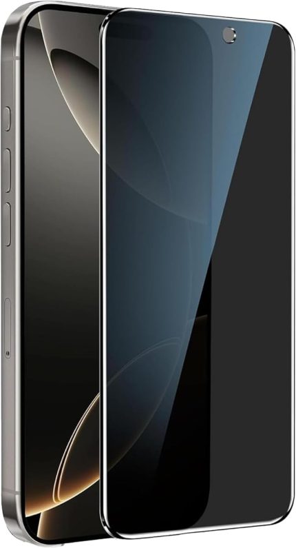 iPhone 16 Pro İle Uyumlu Hayalet Ekran Koruyucu Ultra Şeffaf Yandan Görünmeyen Gizli Full Korumalı Temperli Kırılmaz Cam Koruma