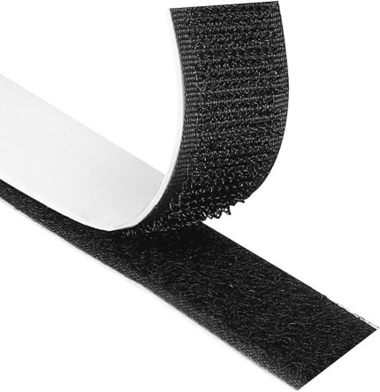 Cırt cırtlı bant, kendinden yapışkanlı, 8 metre, ekstra güçlü, çift taraflı yapışkan bant, cırt cırtlı, 20 mm genişliğinde, kendinden yapışkanlı bant (20 mm x 8 m, Siyah)