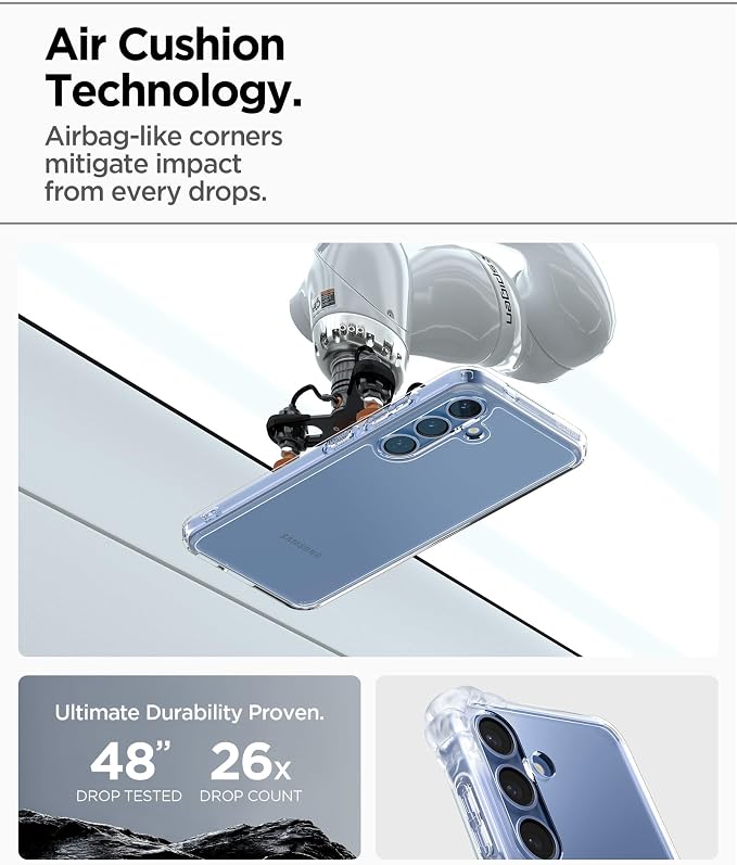 Galaxy S25 ile Uyumlu Kılıf Ultra Hybrid Sararmaya Dayanıklı Şeffaf Kapak - ACS09006 (Spigen TR Garantili) - Görsel 5