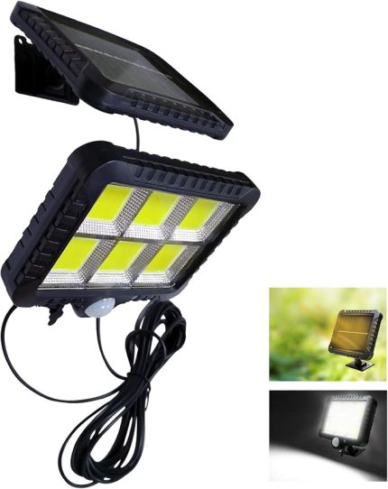 12 W 120 LED ayrılabilir duvar lambası, su geçirmez, dış mekan, iki parçalı kablosuz panel, güvenlik PIR hareket sensörlü, bahçe, garaj, kiler, kulübe için 3 aydınlatma modu (1'li