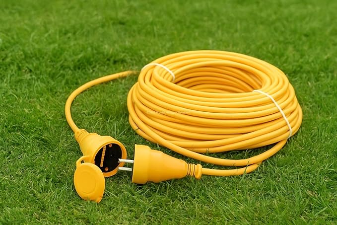 Uzatma Kablosu, Erkek ve Dişi Fiş Kaplinli, Kapaklı Prizli, 3x2.5 mm, Kalın Kablo, Bahçe, Şantiye, Atölye ve Dış Mekan Kullanımına Uygun, Güvenli Güç Bağlantı Kablosu (10 Metre) - Görsel 4