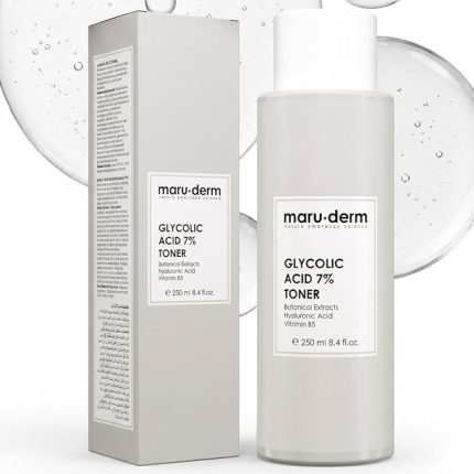 Glikolik Asit%7 Aydınlatıcı ve Leke Görünümü Karşıtı Tonik – Meyan Kökü & Hyaluronik Asit ile Pürüzsüzleştirici Peeling Tonik, 250 ML