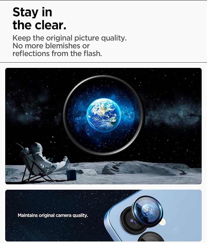Galaxy S25 ile Uyumlu Kolay Kurulum Kamera Lens Camı Koruyucu GLAS.tR EZ Fit Optik Pro (2 Adet) Siyah - AGL09092 (Spigen TR Garantili) - Görsel 5