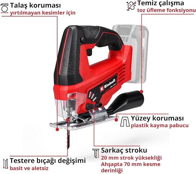 Akülü Dekupaj Testere TC-JS 18 Li 4321209 - Görsel 3