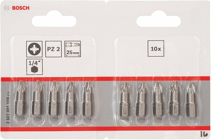 Professional Zubehör 2607001559 Schrauberbit Extra-Hart PZ 2, 25 mm, 10 Stück - Görsel 2