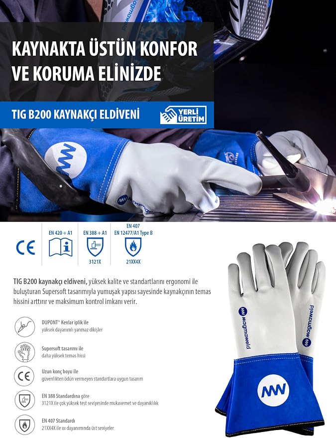 MIG Kaynakçı Eldiveni, No:10 - Görsel 3