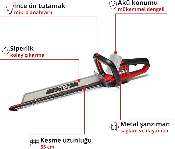 Akülü Çit Budama Makinesi ARCURRA 18/55 3410920 - Görsel 3