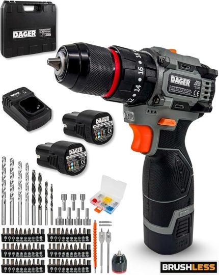 BOLT 16.8V Kömürsüz Darbeli Şarjlı Matkap Vidalama Seti | 60Nm | Çift Akü + 85 Parça Aksesuar + Hızlı Şarj | Gri