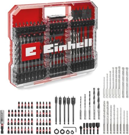 Einhell XL-CASE 95 parça darbeye dayanıklı uç ve matkap seti (uçlar, çeşitli matkap uçları, uç tutucu, lokma anahtarı, havşa, matkap durdurucu, pim anahtarı, saklama kutusu dahil) - 49108798