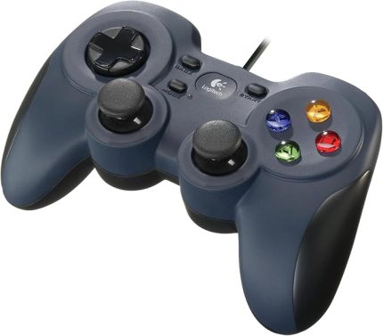 F310 Kablolu Gamepad, Özel 4 Düğmeli Hassas D-Pad, 1,8 m Kablo Uzunluğu, Lacivert | Controller, konsol düzeni, 4 tuşlu D-Pad, XInput/DirectInput, 1,8 m kablo, PC - mavi/gri