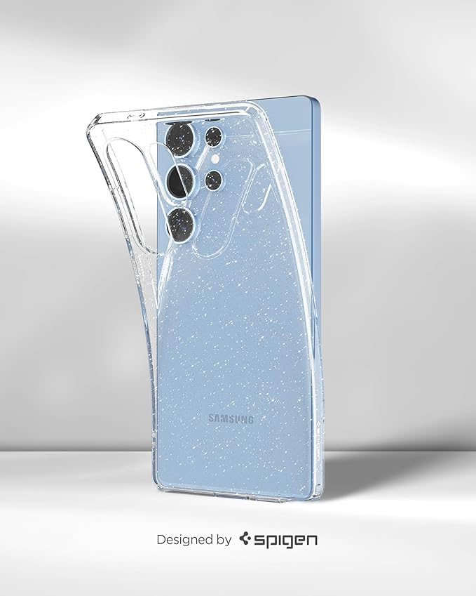 Galaxy S25 Ultra ile Uyumlu Kılıf Liquid Crystal Glitter Sararmaya Dayanıklı ince Simli Kuvars Şeffaf Kapak - ACS08950 (Spigen TR Garantili) - Görsel 3