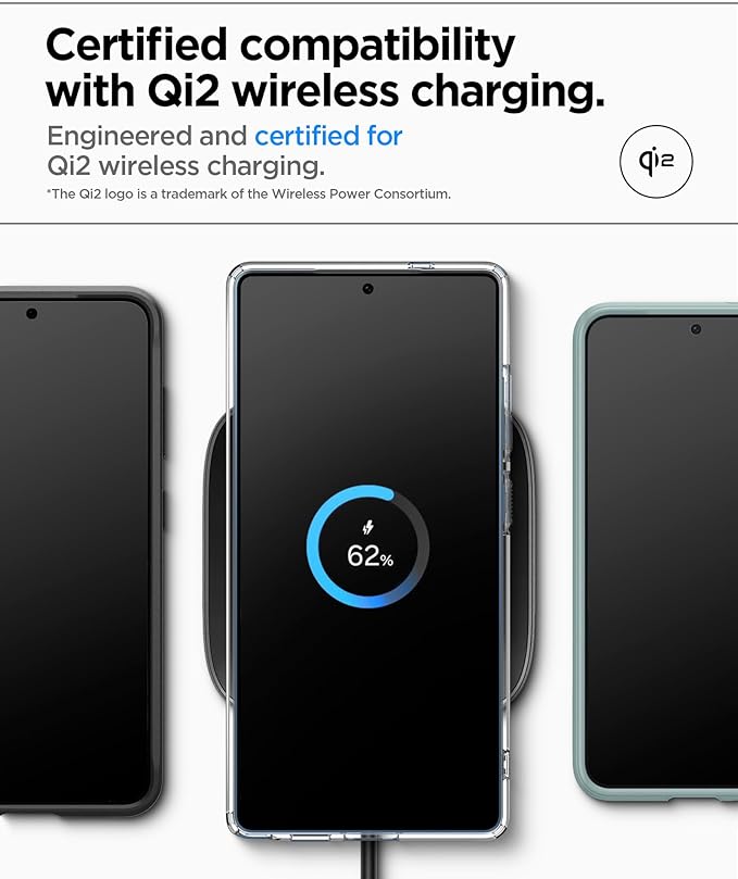 Galaxy S25 ile Uyumlu Magnet Kılıf Ultra Hybrid Mag Fit Sararmaya Dayanıklı Beyaz Şeffaf Kapak - ACS09002 (Spigen TR Garantili) - Görsel 3