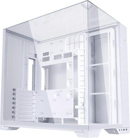 Li O11 Vision Compact ATX Mid-Tower Oyun PC Kasası - Alüminyum ve Temperli Cam (Beyaz)