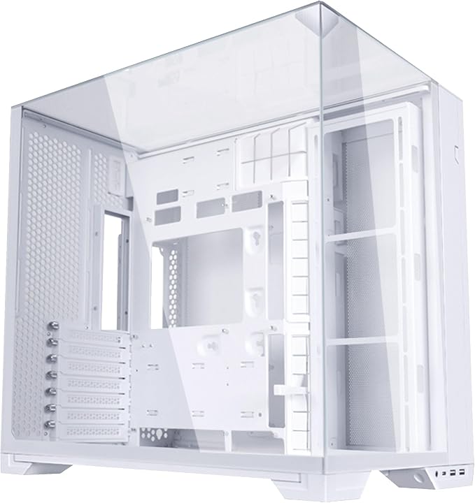 Li O11 Vision Compact ATX Mid-Tower Oyun PC Kasası - Alüminyum ve Temperli Cam (Beyaz)