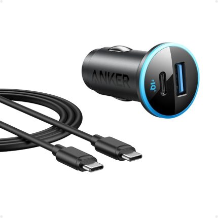 323 52.5W Çakmak Girişli USB-C Araç Şarj Cihazı, PowerIQ 3.0 Hızlı Şarj, Siyah - A2735
