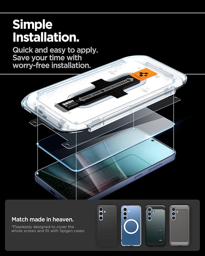 Galaxy S25 Plus / S24 Plus ile Uyumlu Kolay Kurulum Cam Ekran Koruyucu GLAS.tR EZ Fit HD (2 Adet) Şeffaf - AGL07432 (Spigen TR Garantili) - Görsel 4