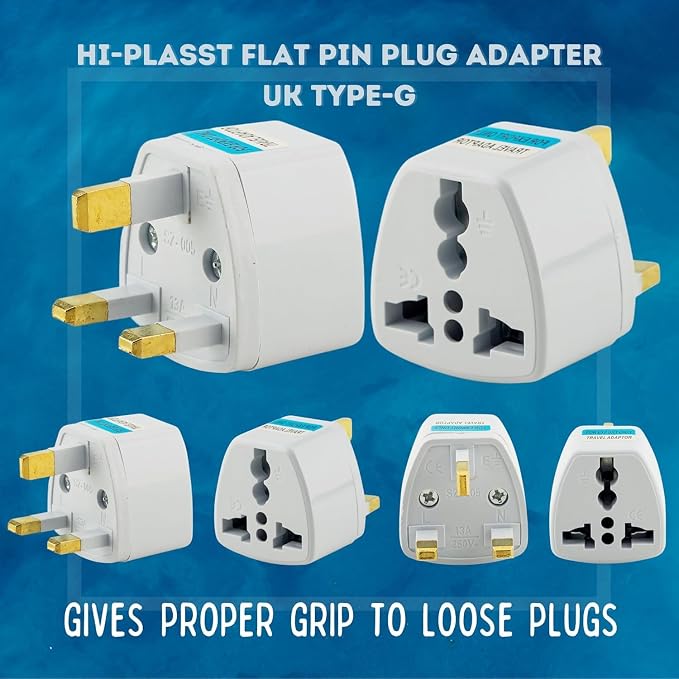 Uluslararası Seyahat Adaptörü 2’li Set, Tip C Avrupa, Tip G İngiltere Adaptör Fişi, 150 Den Fazla Ülke Uyumu, Çoklu Uç Fiş Desteği, Hac, Umre, ABD, AB, İngiltere, Avustralya Priz Dönüştürücü - Görsel 2
