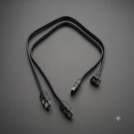 ADET SATA III Kablo 40cm, 6 Gbits, 90° Açılı, 1 Düz ve 1 90 Derece Açılı, Orjinal