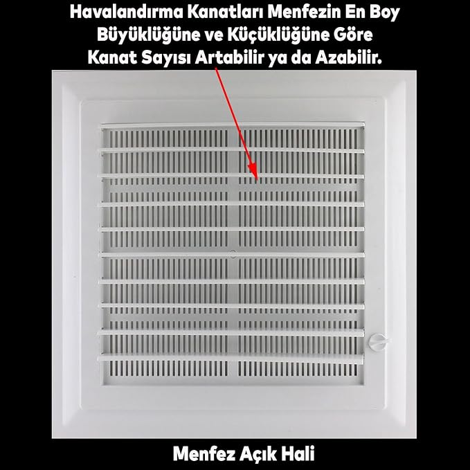 PLASTİK MENFEZ 30X30 CM BANYO / WC HAVALANDIRMA MENFEZ - Görsel 3