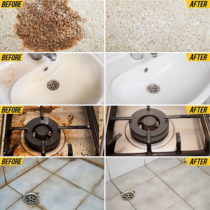 fırçası seti, sabitleme kiti, 3'lü paket, harç, fayans, lavabo, küvet, banyo ve mutfak yüzeyi için (sarı) (matkap dahil değildir) - Görsel 5
