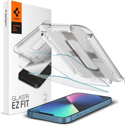 iPhone 13 mini ile Uyumlu Kolay Kurulum Cam Ekran Koruyucu GLAS.tR EZ Fit HD (2 Adet) Şeffaf - AGL03396 (Spigen TR Garantili)