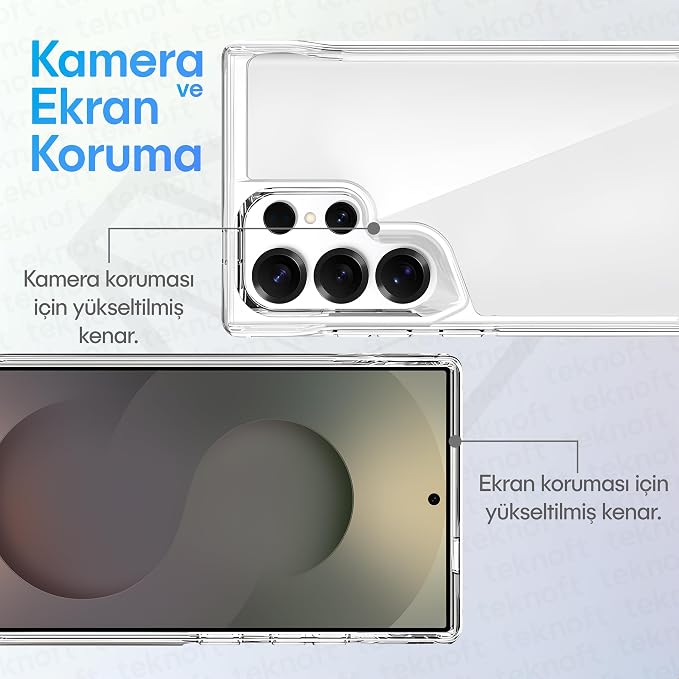 Samsung Galaxy S25 Ultra için Crystal Armor Serisi Şok Emici Yumuşak Silikon Kenar Arkası Sert Polikarbonat Darbeye Dayanıklı Şeffaf Kılıf (Galaxy S25 Ultra) - Görsel 5