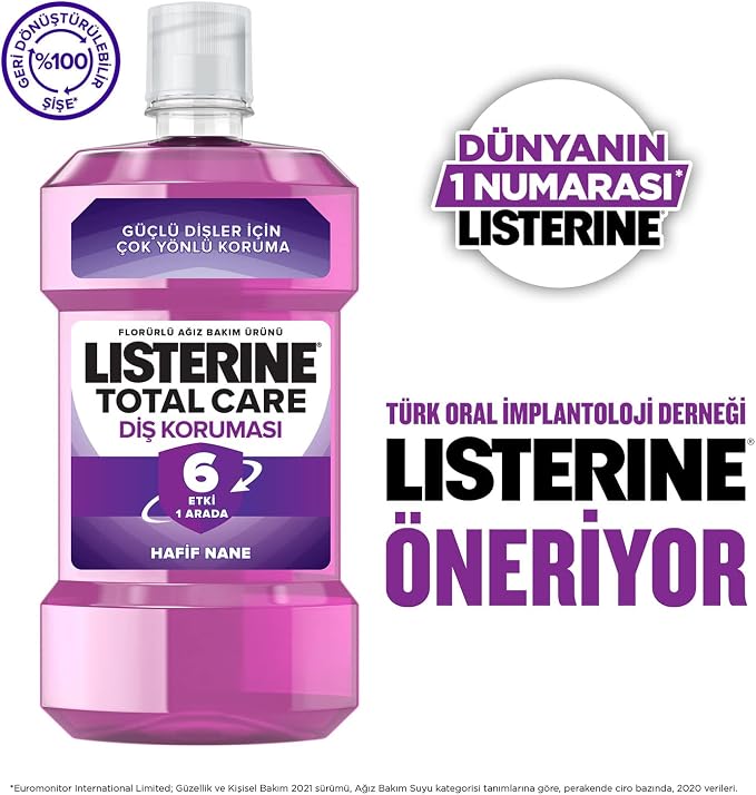 Total Care Diş Koruması Hafif Nane Aromalı Ağız Bakım Suyu 1000 Ml - Görsel 3