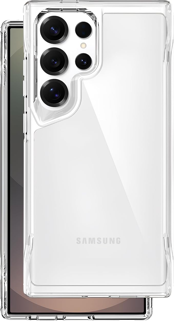 Samsung Galaxy S25 Ultra için Crystal Armor Serisi Şok Emici Yumuşak Silikon Kenar Arkası Sert Polikarbonat Darbeye Dayanıklı Şeffaf Kılıf (Galaxy S25 Ultra) - Görsel 2